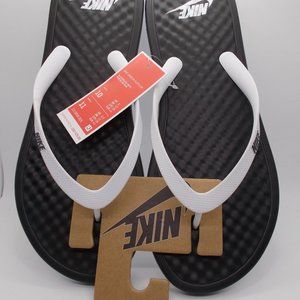 Nike Black and White Flip Flops Size 10 mens 11 women ladies NEW